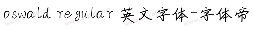 oswald regular 英文字体字体转换